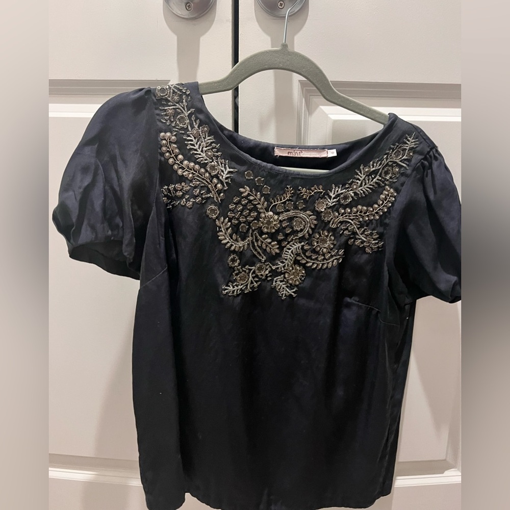 Black beaded shirt